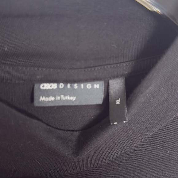 ASOS DESIGN Open Back Long Sleeve Turtleneck in Black Sz XL - Picture 5 of 7